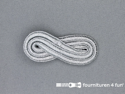 Brandenburger epaulet 25x60mm zilver