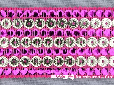 Kaart 20 meter party band 43mm fuchsia roze