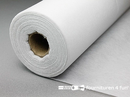 Rol 100 meter x 90cm Opstrijkbare plakvlies - soepel - wit