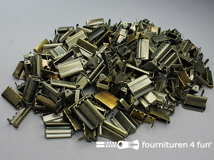 RESTPARTIJ - Ruim 200 stuks bretelversteller 25mm brons - B-KEUZE