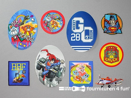 Collectie strijkapplicaties - 9 delige set - opstrijkbare patches