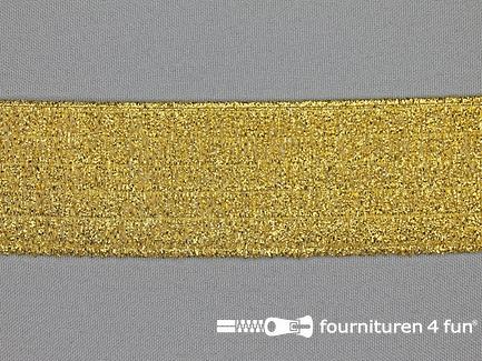 COUPON 0,75 meter Ceintuur elastiek 40mm goud