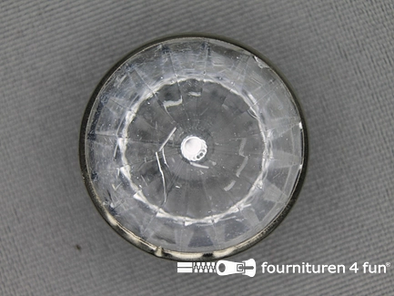 Strass knoop 25mm zilver