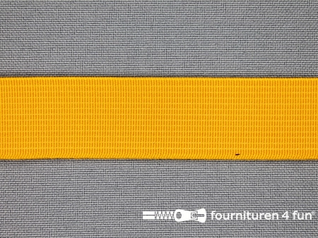 Rol 25 meter gekleurd soepel elastiek - 20mm - donker geel