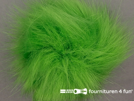 Bont pompon 12cm lime groen