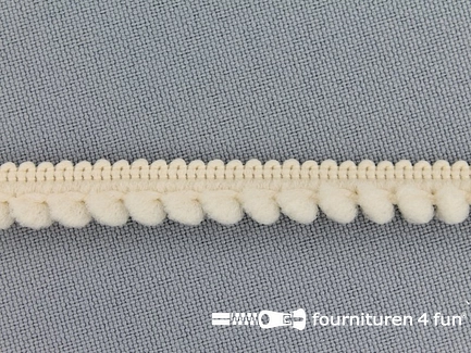 Kaart 25 meter bolletjesband - 10mm - beige