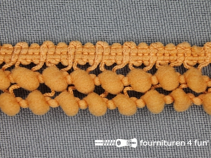 Rol 25 meter mini bolletjesband - 19mm - perzik roze