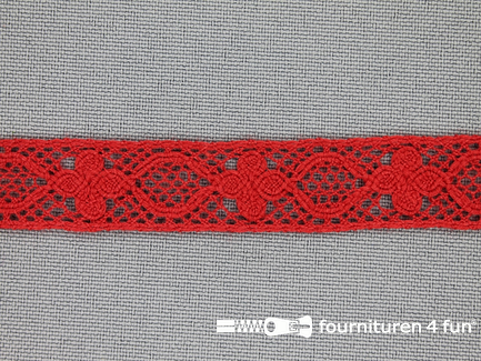 COUPON 7 meter Ibiza broderie 13mm rood