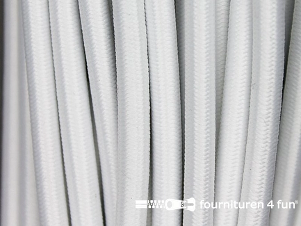 COUPON 12,5 meter (in meerdere losse stukken) Elastisch koord 4mm wit