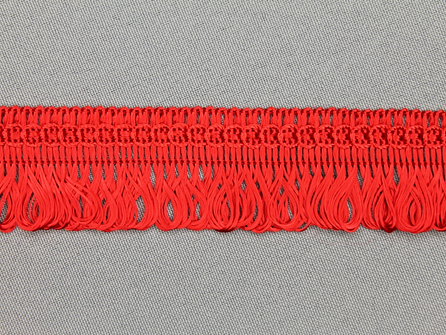 Viscose franje 30mm rood