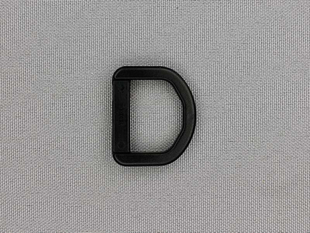D-ring 20mm kunststof - YKK - zwart 