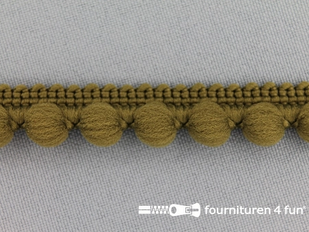 Bolletjesband - 15mm - leger groen