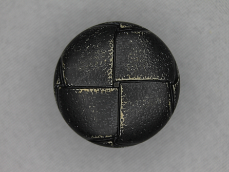 Voetbal knoop 28mm vintage antraciet