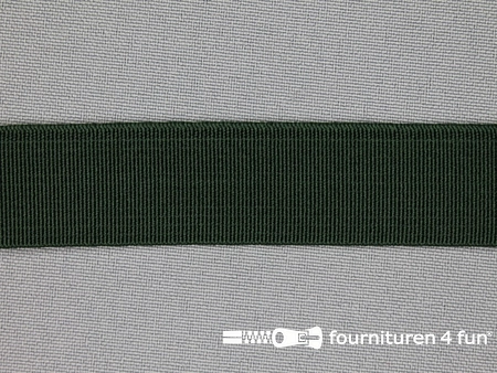 Gekleurd soepel elastiek - 20mm - donker flessengroen