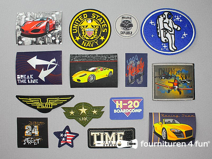 Collectie strijkapplicaties - 15 delige set - opstrijkbare patches