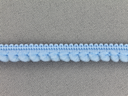 Bolletjesband 10mm licht blauw