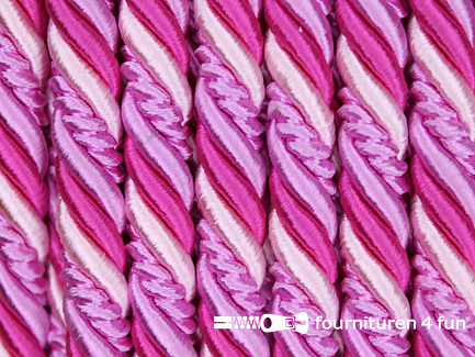 Multicolor meubelkoord 10mm fuchsia - roze