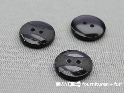 Kunststof design knoop - 15mm - paars grijs