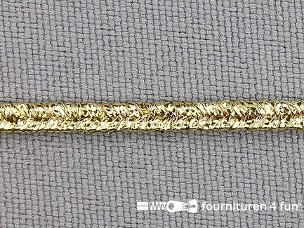 Soutache koord - 3mm - glans geel goud 