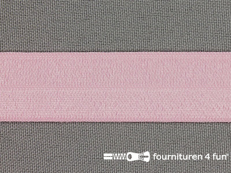 Elastische biasband 20mm roze