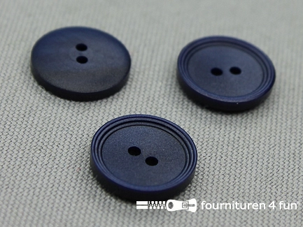 Kunststof design knoop - 15mm - donker blauw