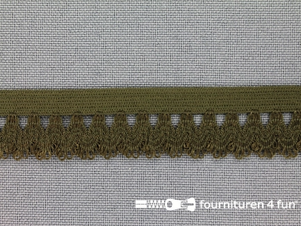 Elastisch kant - 16mm - leger groen