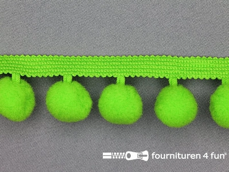 Kaart 10 meter bolletjesband - 40mm - lime groen