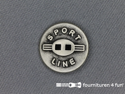 Zilveren knoop 21mm sport line