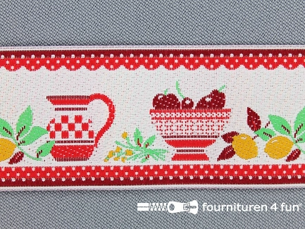 Modern band 32mm fruitschaal rood
