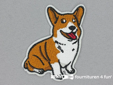 Applicatie 51x65mm Corgi hond