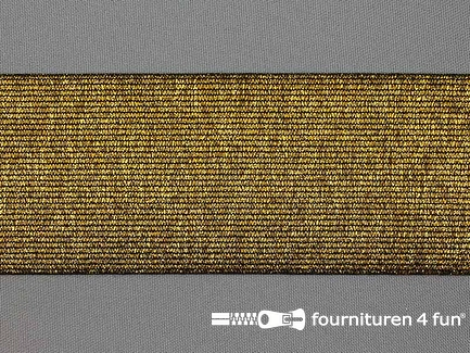 Gekleurd  elastiek 60mm zwart goud