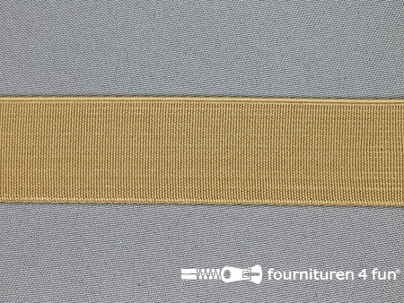 Gekleurd stevig elastiek - 30mm - beige