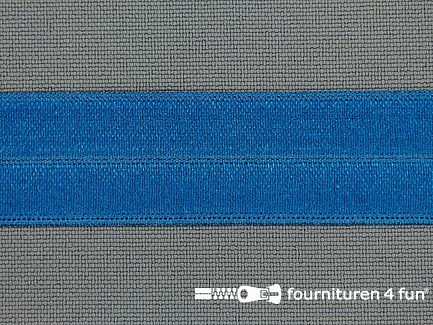 Rol 25 meter elastische biasband 20mm kobalt blauw