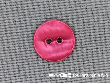 Parelmoer knoop 15mm barbie roze