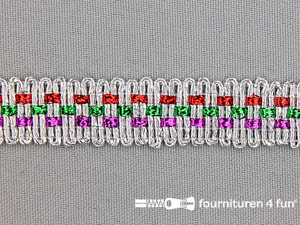 Zilver band 15mm multicolor