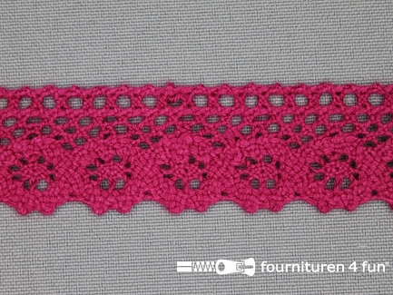 Ibiza broderie 23mm donker fuchsia