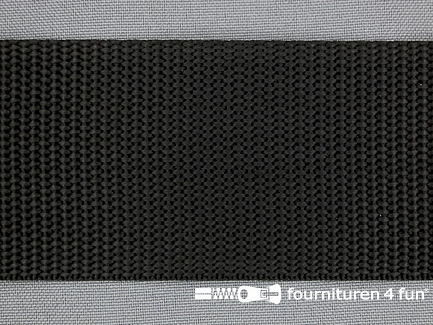 Rol 25 meter parachute band - 50mm - zwart
