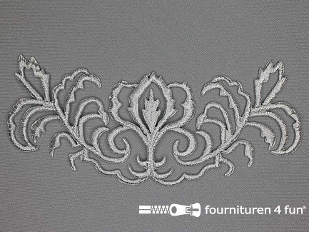 Barok applicatie 168x65mm zilver