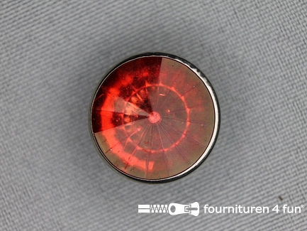 Strass knoop 18mm rood