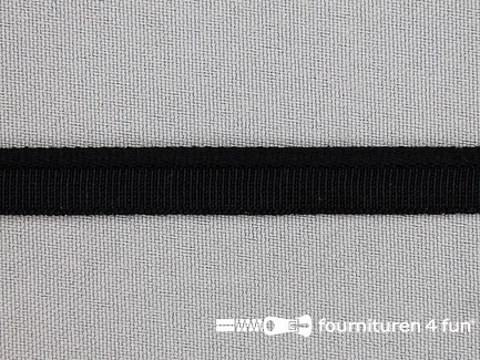 Elastisch paspelband - 10mm - zwart