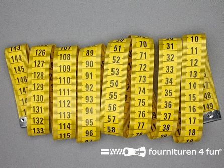 Centimeter - 150cm - geel / zwart flexibel meetlint