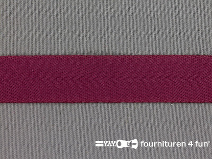 COUPON 9 meter (3 stukken, 5,4 + 1 + 2,6 meter) Luxe keperband 20mm wijn rood