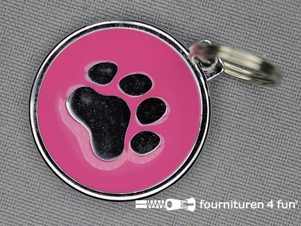 Halsband decoratie 30mm  pootje - roze