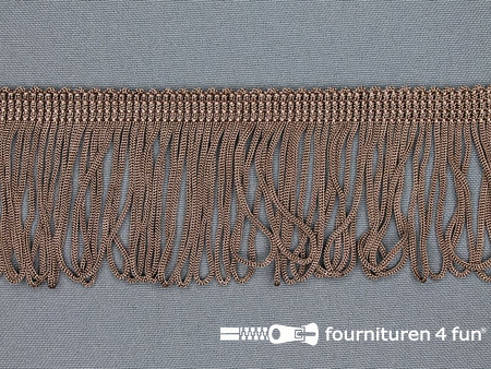 Kaart 20 meter charleston franje 45mm havanna bruin