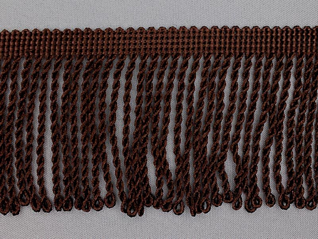 Viscose franje grof 80mm donker bruin