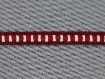 Modern band 6mm ribbel bordeaux rood