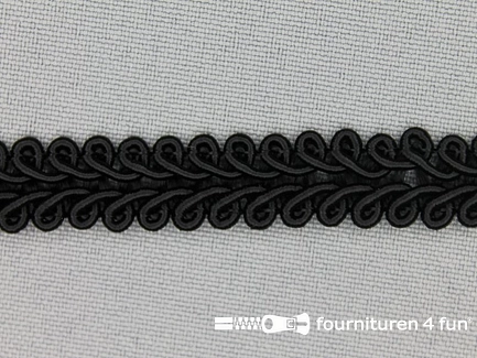 Kaart 50 meter viscose galon 11mm zwart