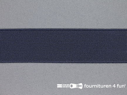 Gekleurd stevig elastiek - 30mm - marine blauw - per losse meter