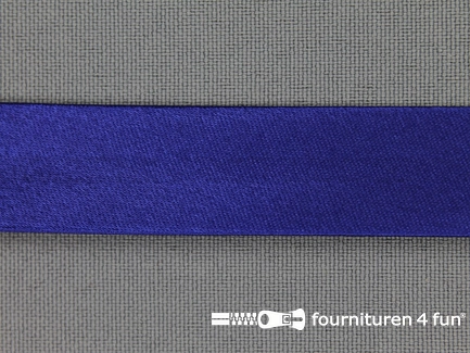 Satijnen biasband 18mm kobalt blauw