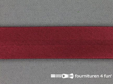 Rol 25 meter satijnen biasband 18mm  bordeaux